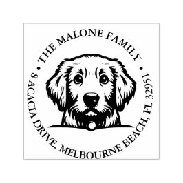 Peeking Terrier Puppy Personalisiertes Thema Permastempel