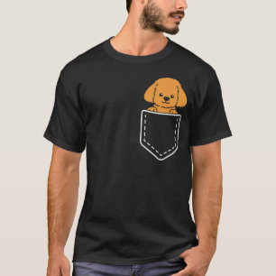 Peeking Toy Poodle Inside Pocket für Hundebesitzer T-Shirt