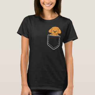 Peeking Toy Poodle Inside Pocket für Hundebesitzer T-Shirt