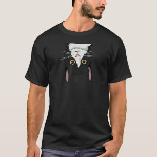 Peeking Tuxedo Katze Lady Katze Mama Niedlich Tuxe T-Shirt