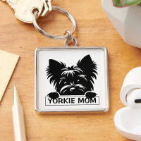 Peeking Yorkie Black Silhouette Yorkie Mama
