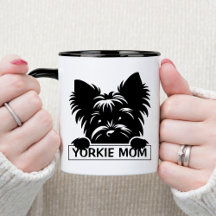 Peeking Yorkie Black Silhouette Yorkie Mama