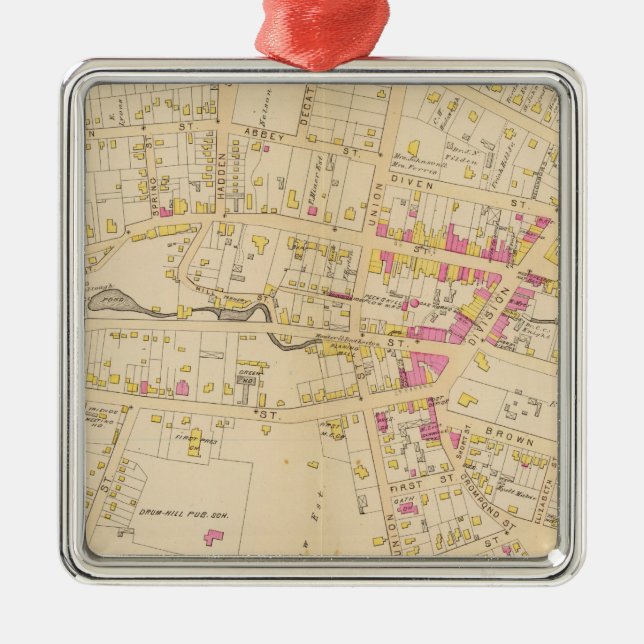 Peekskill, New York 3 Ornament Aus Metall (Vorne)