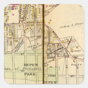 Peekskill, New York 4 Quadratischer Aufkleber