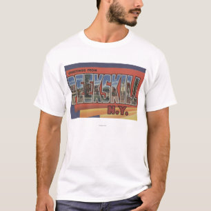 Peekskill, New York - große Buchstabe-Szenen T-Shirt