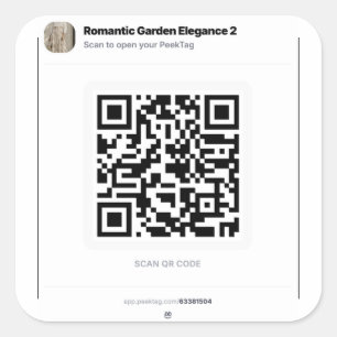 PeekTag QR-Aufkleber Vorlage Quadratischer Aufkleber