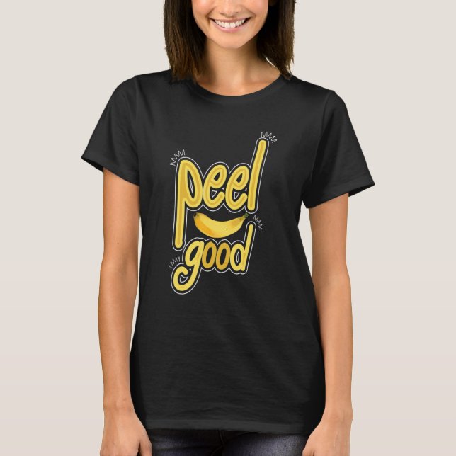 Peel Good   Women Banana Yellow Fruit Love T-Shirt (Vorderseite)