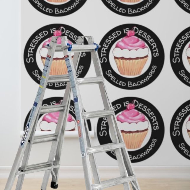 Peel Stick gestresst ist Desserts rückwärts cupcak Tapete (Peel Stick stressed is desserts backwards cupcake Wallpaper)