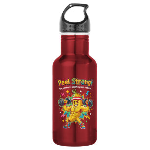 Peel Strong! – Bananen-Gym-Motivation Edelstahlflasche