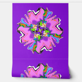 Peel- und Stick-Tapete 16 - Rosa Blume Tapete