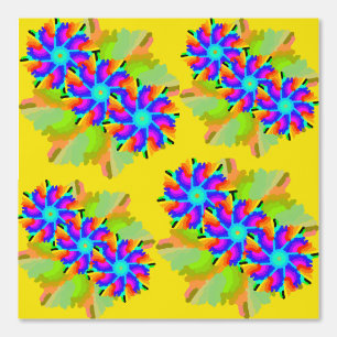 Peel- und Stick-Tapete 4 - Gelb und Blume Tapete