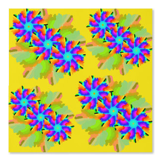 Peel- und Stick-Tapete 4 - Gelb und Blume Tapete