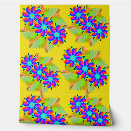 Peel- und Stick-Tapete 4 - Gelb und Blume Tapete