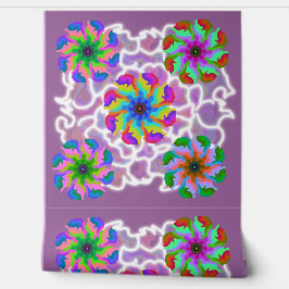 Peel und Stick Wallpaper 6 - Lebhafte Blume Tapete