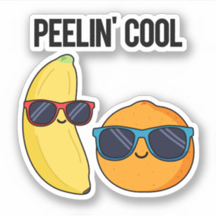 Peelin Cool Funny Fruit Pub Aufkleber