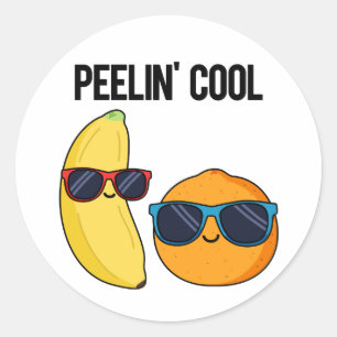Peelin Cool Funny Fruit Pub Runder Aufkleber