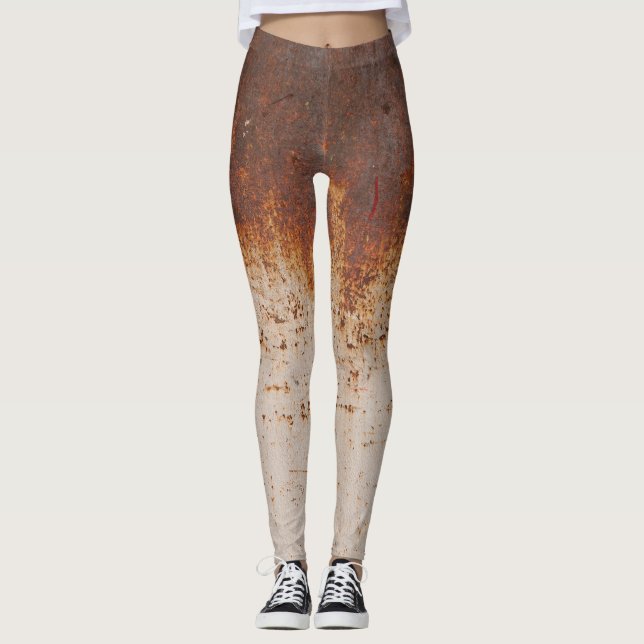 Peeling Farbe, rostige Wandstruktur. Leggings (Vorderseite)