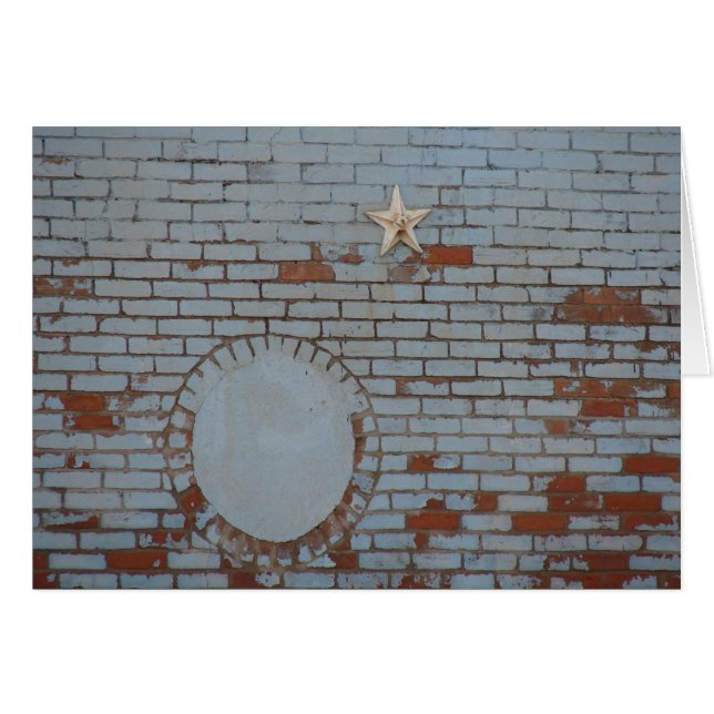 Peeling für blaue Farbe an der Ziegelwand (Vorderseite (Horizontal))