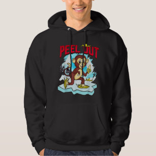 Peeling out Funny Schimpanzee Niedlicher Affe Ice Hoodie