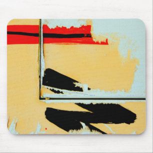 Peeling Painted Paper Art - Schwarz Rot Gelb Grün Mousepad