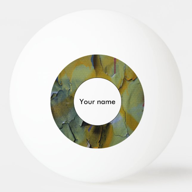 Peeling Tischtennisball (Vorderseite)