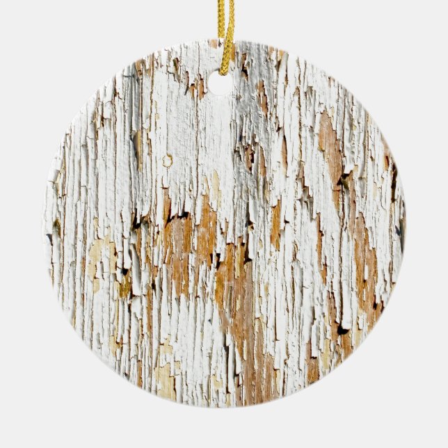 Peeling Weiße Farbe Abstrakt Keramikornament (Vorne)