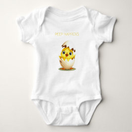 Peep Happens" Funny Baby Chick Bodysuit Baby Strampler