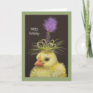 Peep mit Liatris Geburtstagskarte Karte