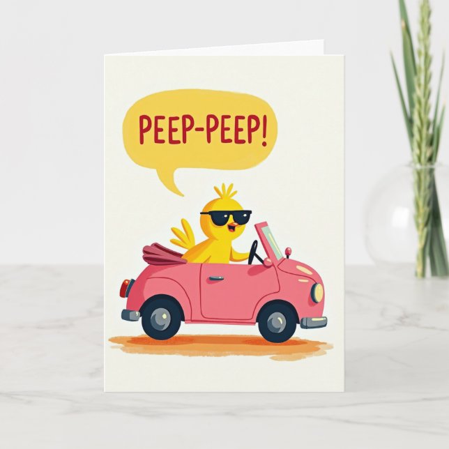 Peep Peep Fun Bird Ride Karte (Vorderseite)