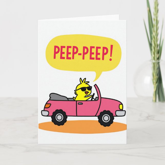 Peep Peep Fun Ride Greeting Card Karte (Vorderseite)