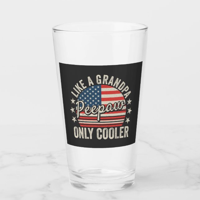 Peepaw Like a Opa Nur Cooler USA Flag DK Glas (Vorderseite)