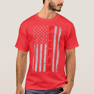 Peepaw Patriotic Funny Fathers Day Vintag America T-Shirt