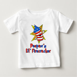 Peepaw's Little Firecracker Baby T-shirt