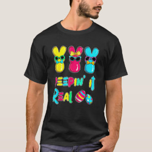 Peepin' it Real Easter Bunnies Happy Ostereier Hu T-Shirt