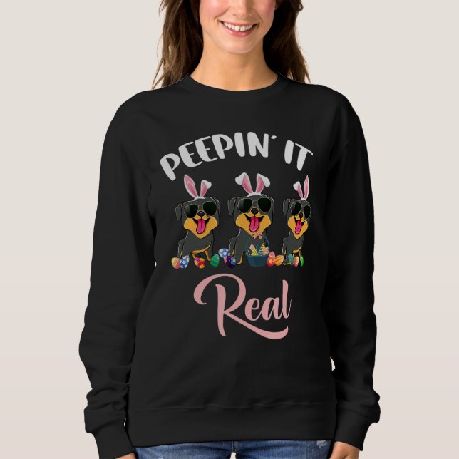 Peepin' it Real Easter Day Egg Hunt Sonnenbrille R Sweatshirt (Vorderseite)