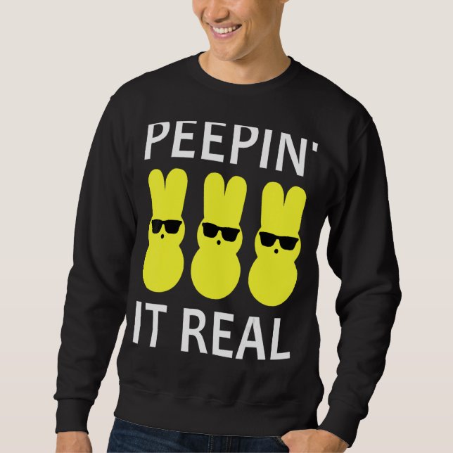 Peepin' it real Happy Oaster Bunny Chillin' with B Sweatshirt (Vorderseite)