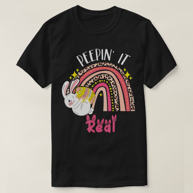 Peepin It Real Happy Oaster Bunny Kleinkind Peepin T-Shirt (Design vorne)