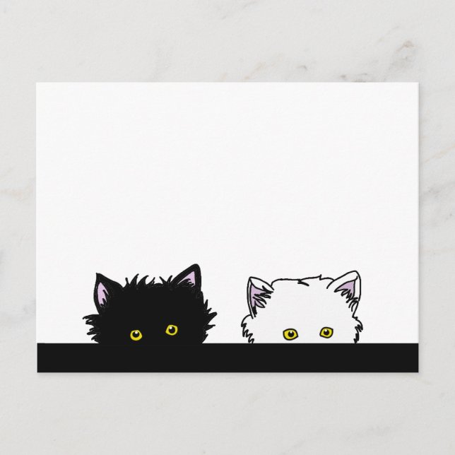 Peeping Kittens Postkarte (Vorderseite)