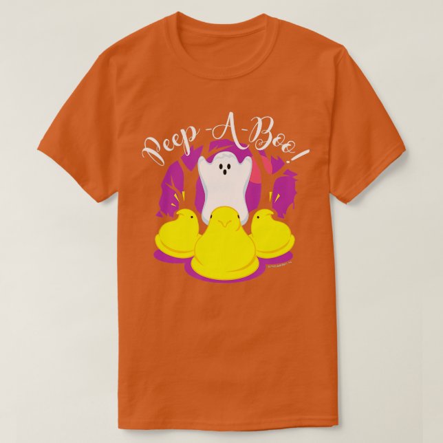 Peeps Peep A Boo Ghost Halloween T-Shirt (Design vorne)