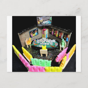 PEEPS POKER-KOPFKOPF POSTKARTE