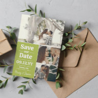 Peer Green Typografy Foto Collage Save the Date