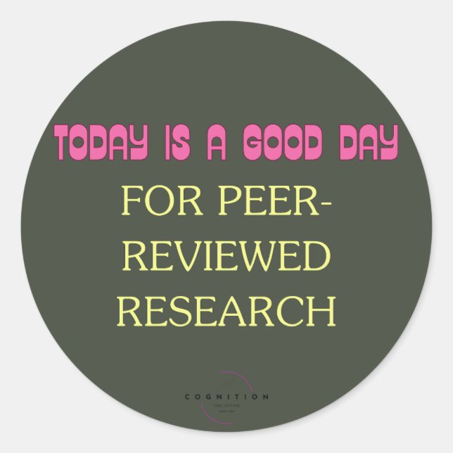 Peer Reviews Runder Aufkleber (Vorderseite)