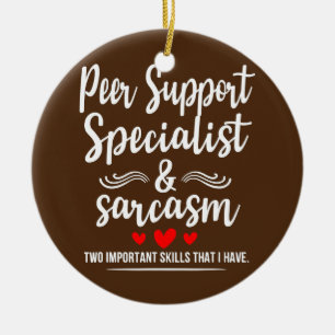 Peer Support-Spezialist Sarcasm zwei wichtige Keramik Ornament