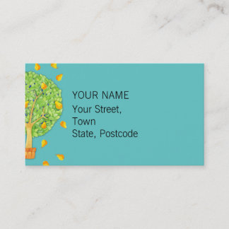 Peer Tree aquamarin Business Card Visitenkarte