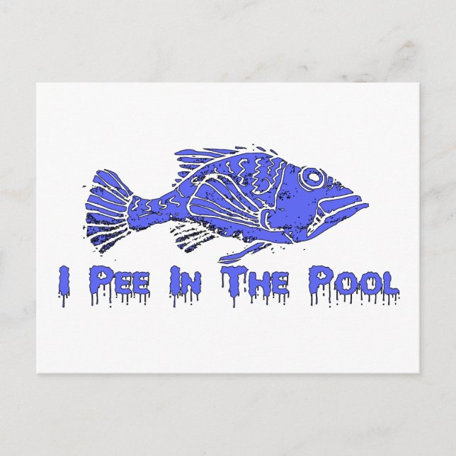 Pees in Pool Postkarte (Vorderseite)