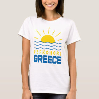 Pefkohori Griechenland Sonnenschein und Meereswell T-Shirt
