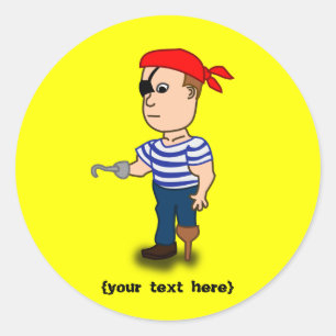 Peg-leg-Pirate Runder Aufkleber