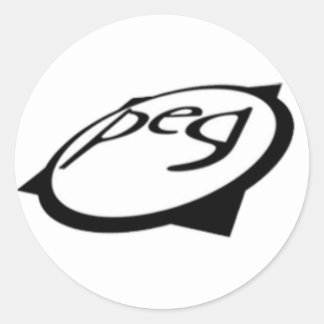Peg Logo Runder Aufkleber