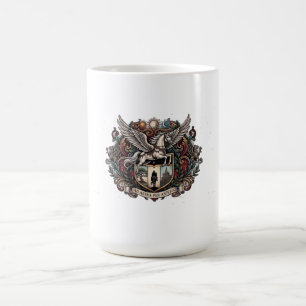Pegasus Ad Astra Gothic Heraldik Wappen Kaffeetasse