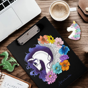 Pegasus Black Floral Klemmbrett